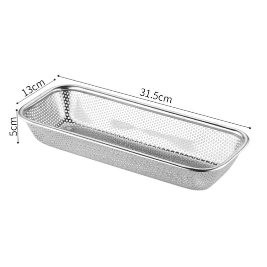 Kitchen Sterilization Cabinet Cutlery Organizer Household Stainless Steel Drainage Tray, Model: Perforated Chopsticks Basket by bashfashion
