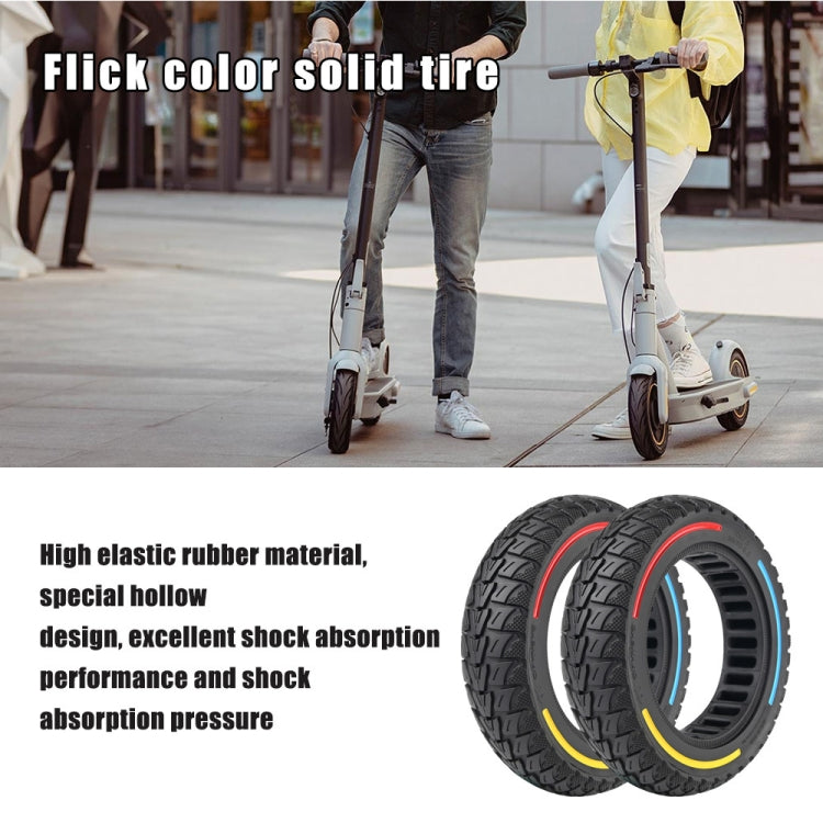 For Ninebot Max G30 Electric Scooter 10 x 2.5 Inch Flick Color Solid Tire(Tricolor) by bashfashion