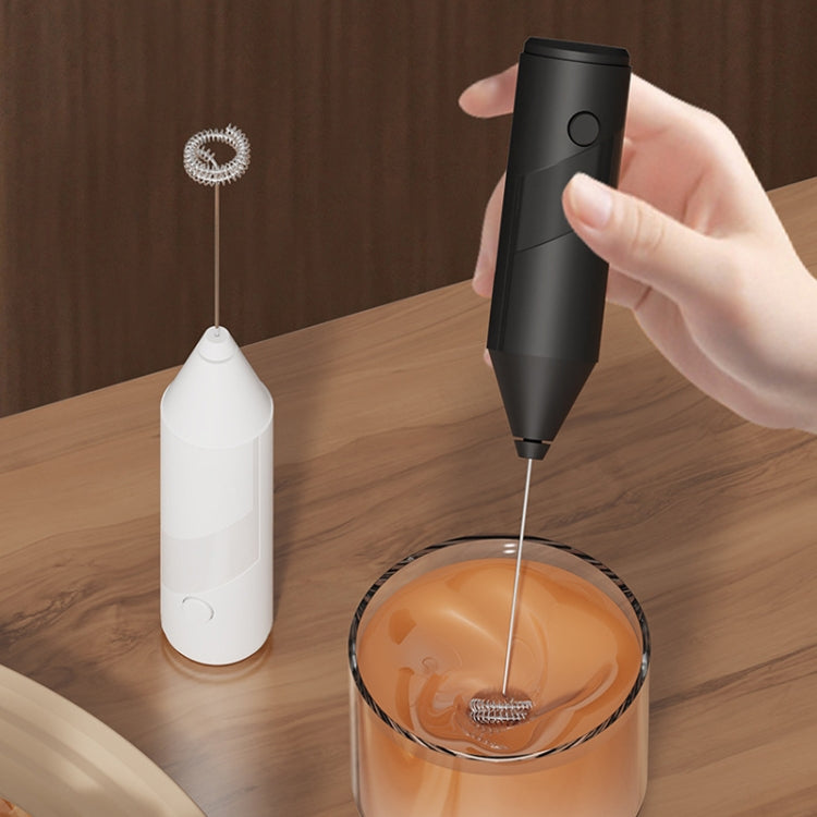 Mini Electric Handheld Milk Frother Cream Stirrer(White) by bashfashion