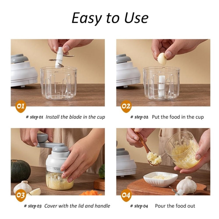 Kitchen Multifunctional Garlic Food Supplement Vegetable Cutter(White) by bashfashion