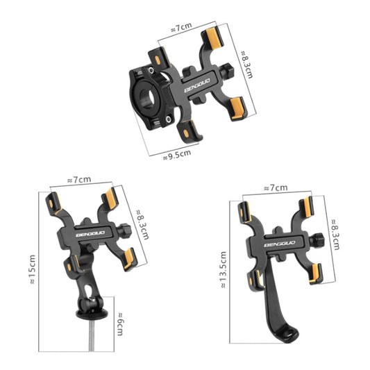 BENGGUO Bicycle Aluminum Alloy Four-claw Cycling Mobile Phone Holder, Model: Stem Style by BENGGUO