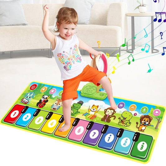 110x36cm Children Piano Mat Footsteps Music Dancing Blanket Parent-Child Multifunctional Game Blanket by bashfashion