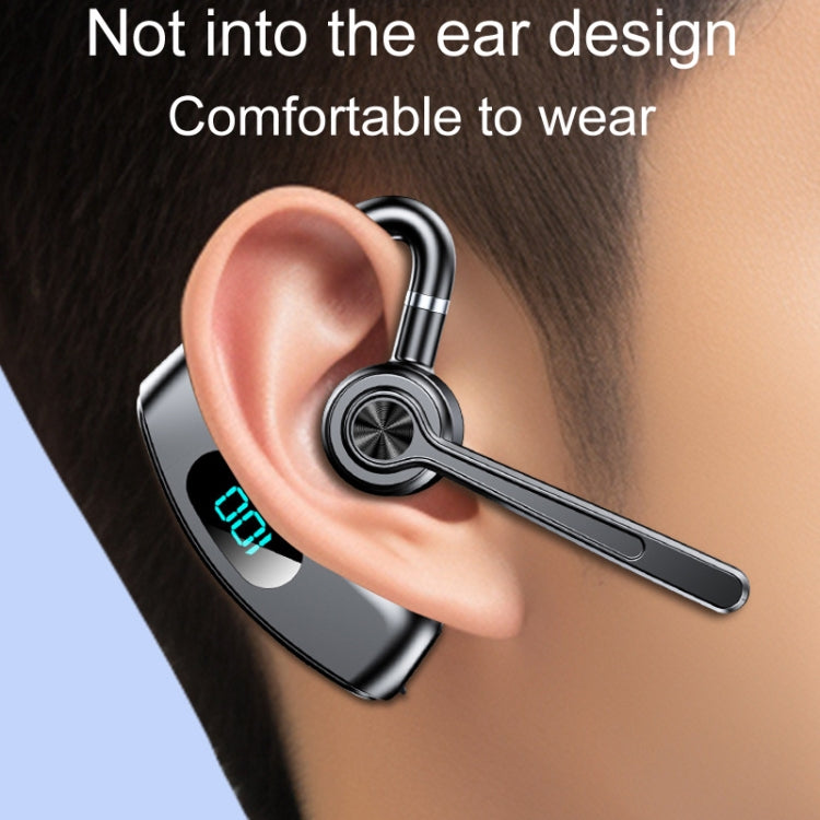 V600 On-Ear OWS Bone Conduction Gaming Noise Reduction Bluetooth Earphones(White) by bashfashion