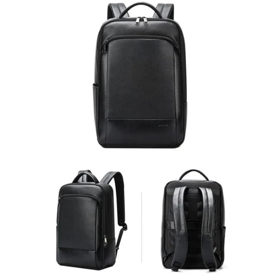 Bopai 61-123311 Large-Capacity First-Layer Cowhide Business Laptop Backpack(Black) by Bopai