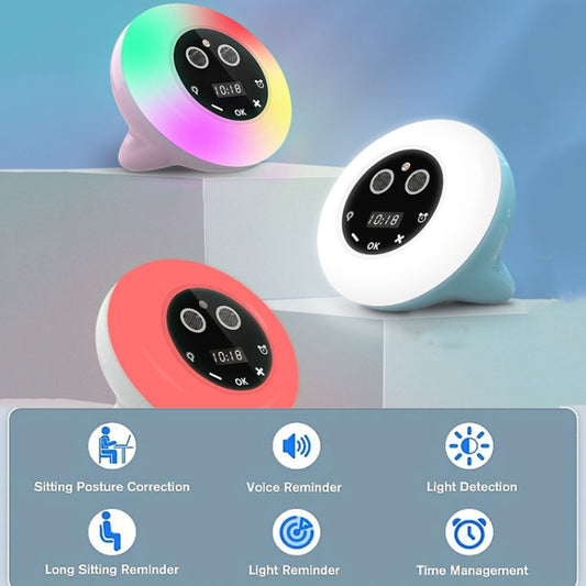 Multifunctional Alarm Clock Time Management Sitting Correction Reminder(White) by bashfashion