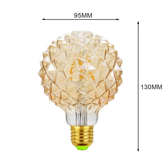 E27 Screw Port LED Vintage Light Shaped Decorative Illumination Bulb, Style: G95 Outer Pineapple Gold(220V 4W 2700K) by bashfashion