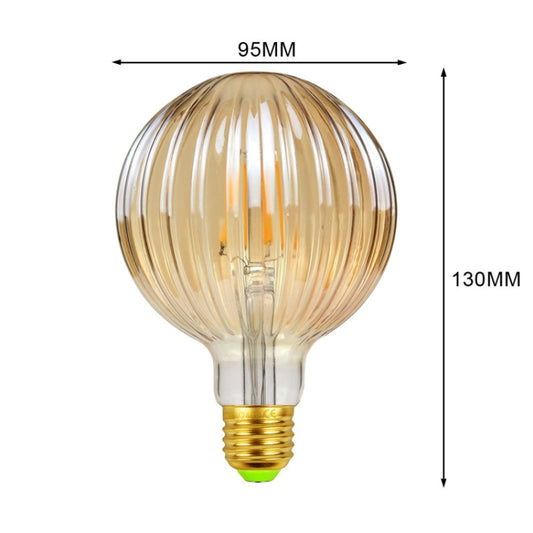 E27 Screw Port LED Vintage Light Shaped Decorative Illumination Bulb, Style: G95 Watermelon Gold(220V 4W 2700K) by bashfashion