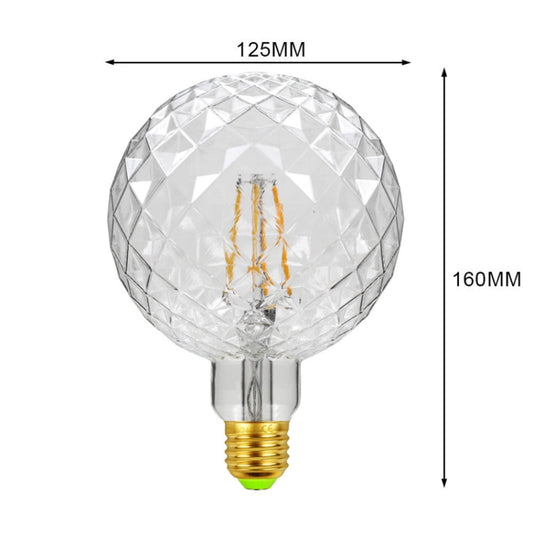 E27 Screw Port LED Vintage Light Shaped Decorative Illumination Bulb, Style: G125 Inner Pineapple Transparent(220V 4W 2700K) by bashfashion