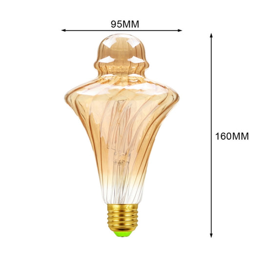 E27 Screw Port LED Vintage Light Shaped Decorative Illumination Bulb, Style: Straw Hat Gold(110V 4W 2700K) by bashfashion