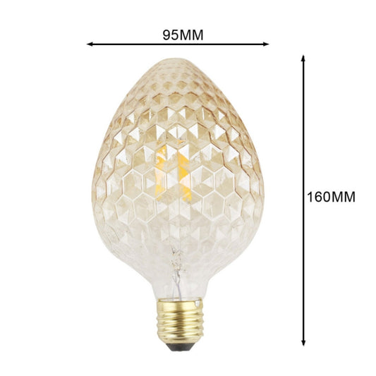 E27 Screw Port LED Vintage Light Shaped Decorative Illumination Bulb, Style: Strawberry Gold(110V 4W 2700K) by bashfashion