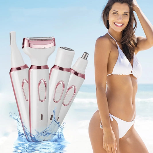 SONAX PRO SN-8666 4-in-1 Ladies Shaving Washable Rechargeable Hair Removal Device(White) by SONAX PRO