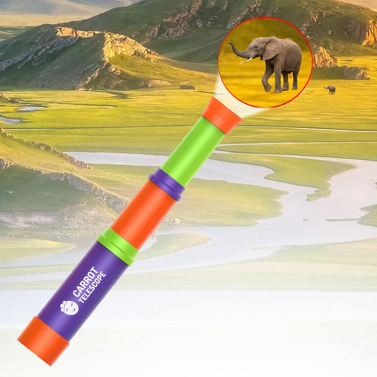 8X HD Radish Telescope Retractable Focusing Children Science Education Toys(Random Color) by bashfashion