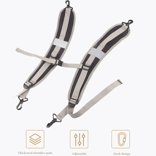 Double Shoulder Bag Waterproof Thickening Strap Outdoor Sports Camping Chain Pack Carrier(Black) by bashfashion