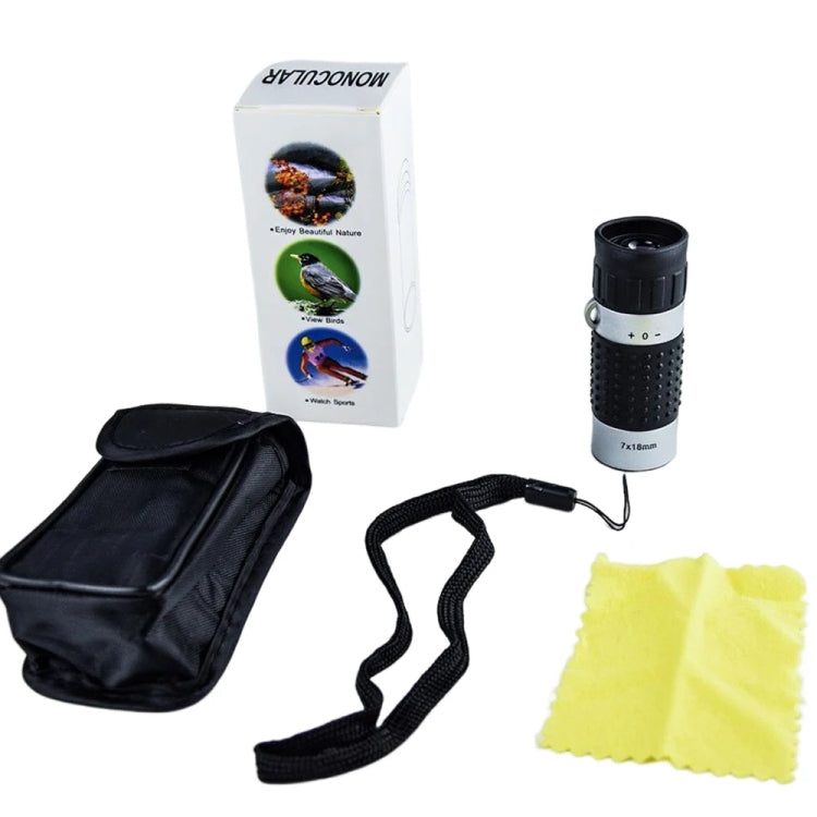 7 x 18 Mini Monoculars Telescope for Hunting Golf Hiking Bird Watching, Spec: Crosshairs by bashfashion