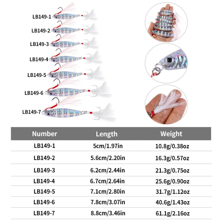 HENGJIA LB149 Slow Cranking Luminous Iron Plate Lead Fishing Bait Lua Naked Fake Bait, Size: 30g(Luminous) by HENGJIA