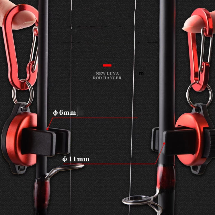 LUYA Rod Hanger Fishing Rod Holder Clip for 2mm-11mm Rods(Red) by bashfashion