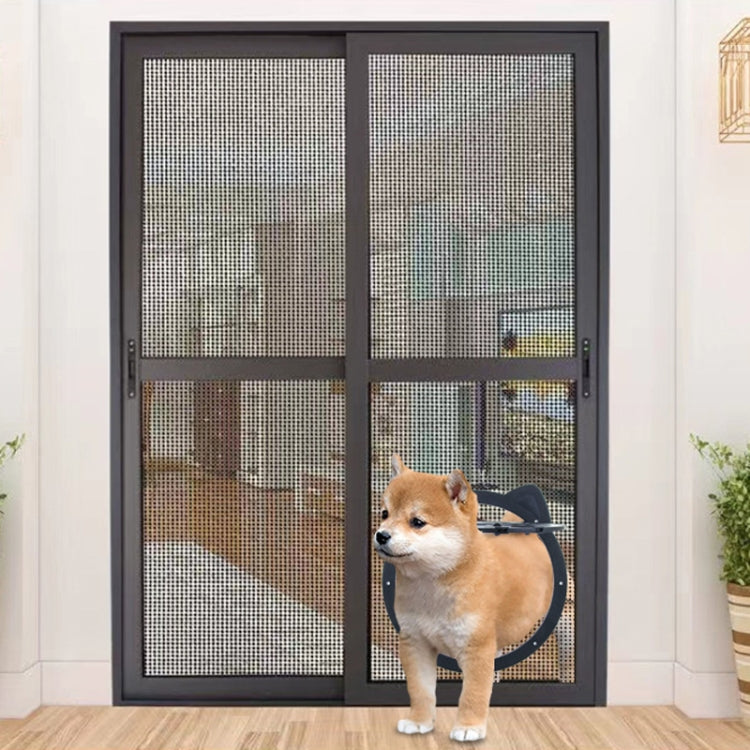 Pet Screen Door Two Way Access Magnetic Closing Cat Door Pet Products(Black) by bashfashion