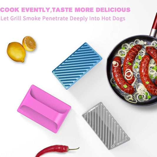 Hot Dog Slicer Cutter Sausage Plastic Slicers For BBQ Outdoor Camping(Pink) by bashfashion