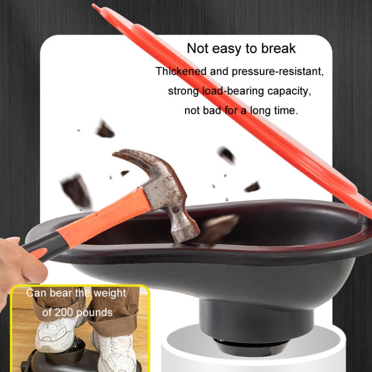 Disposable Plastic Toilet Temporary Simple Site Construction Squatting Toilet, Specification: Black With Cover by bashfashion