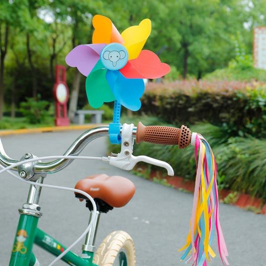 Children Bicycle Decoration Scooter Rotating Colorful Windmill With Long And Short Rod Bicycle, Style: A Chick+Ribbon by bashfashion