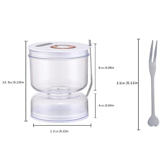 Kitchen Wet And Dry Separate Pickle Jar Plastic Wet And Dry Dispenser Hourglass Can, Style: Round With Air Vent by bashfashion