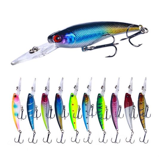 10colors /Set HENGJIA MI103 Diving Minnow Dummy Bait Biomimetic Lua Hard Lure, Size: 9.5cm 7.2g by HENGJIA