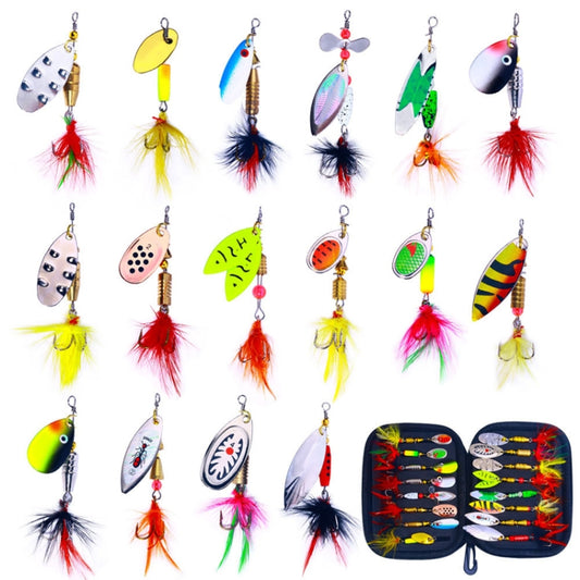 16pcs /Set HENGJIA SPB101 Spinning Dummy Bait Noise Metal Sequins Fishing Lure by HENGJIA