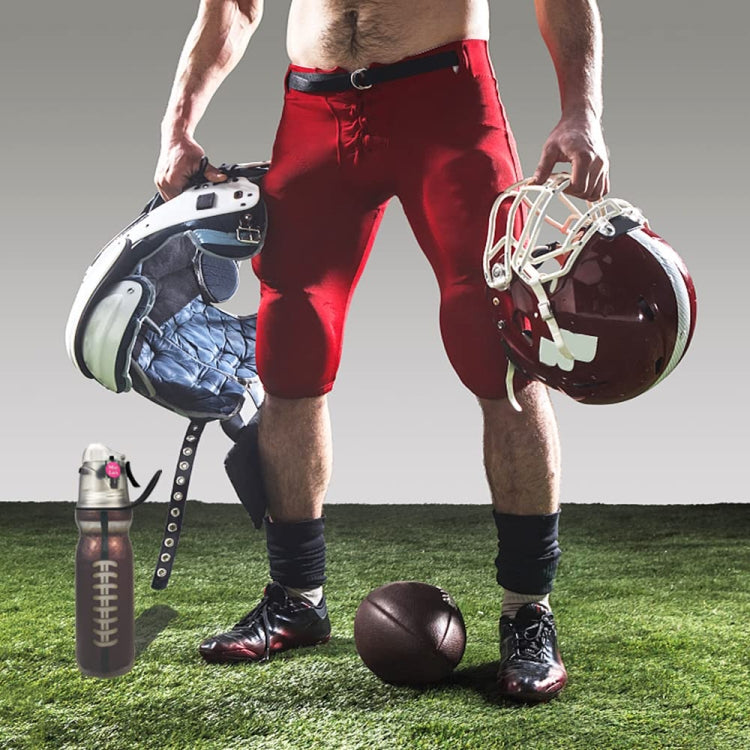 470ml Summer Outdoor Sports Training Spray Cooling Water Cup, Color: Rugby 3-layers by bashfashion