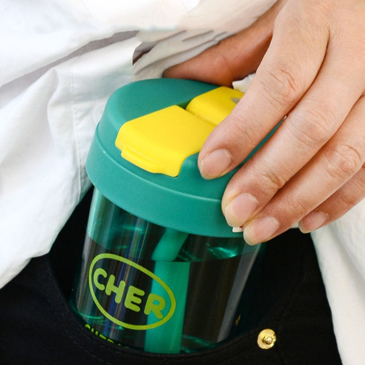 300ml Mini Children Water Mug Leakage-proof Student Plastic Portable Straw Cup(Yellow) by bashfashion