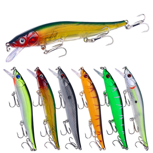 6colors /Set HENGJIA MI169 Submerged Minnow Dummy Bait Lua Hard Fishing Lures, Size: 12cm 13.6g by HENGJIA