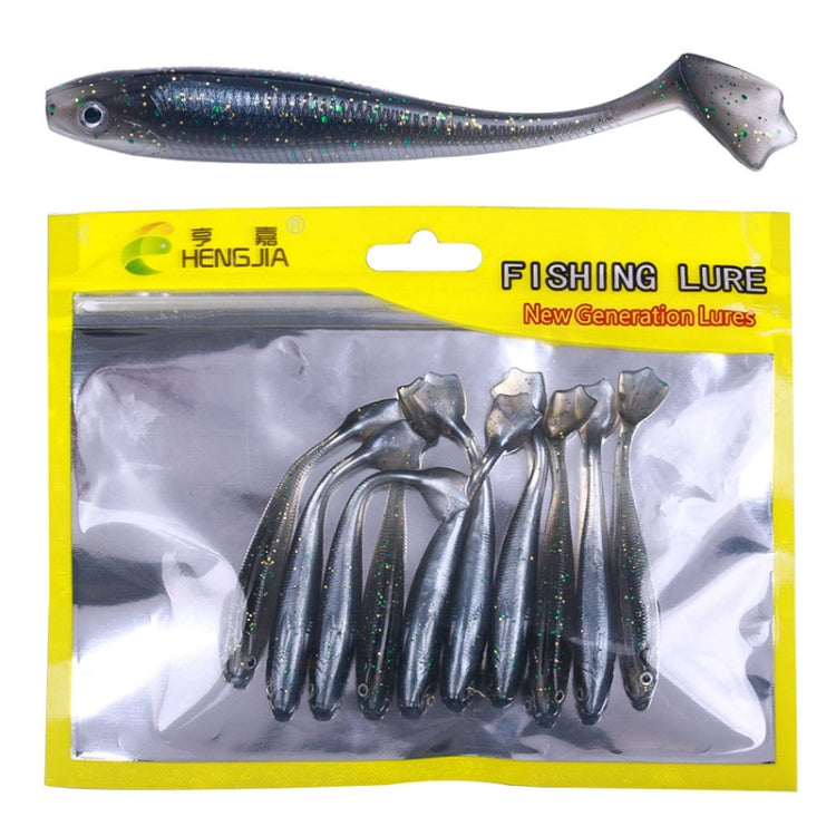 10.5cm 6pcs /Pack HENGJIA T-Tail Soft Dummy Bait Freshwater Fishing Lures(Color 1) by HENGJIA