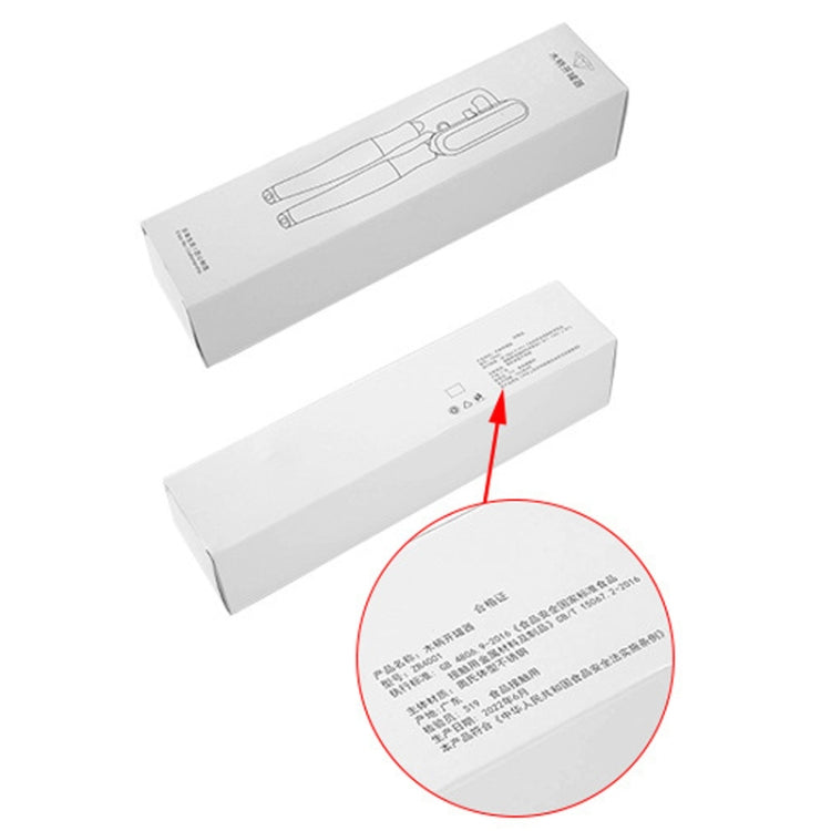 Stainless Steel Can Opener Multifunctional Kitchen Bottle Opener, Style: Wood Handle by bashfashion