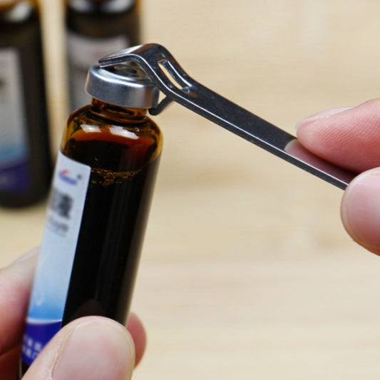 Portable Oral Liquid Bottle Opener Stainless Steel Multifunctional Cap Opener(Silver) by bashfashion