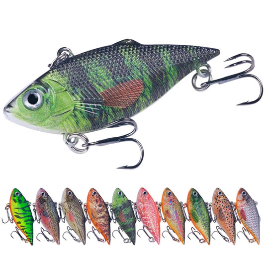 10colors /Set HENGJIA VI101 Painted VIB Dummy Lure Lua Submerged Baits, Size: 6.4cm 8g by HENGJIA