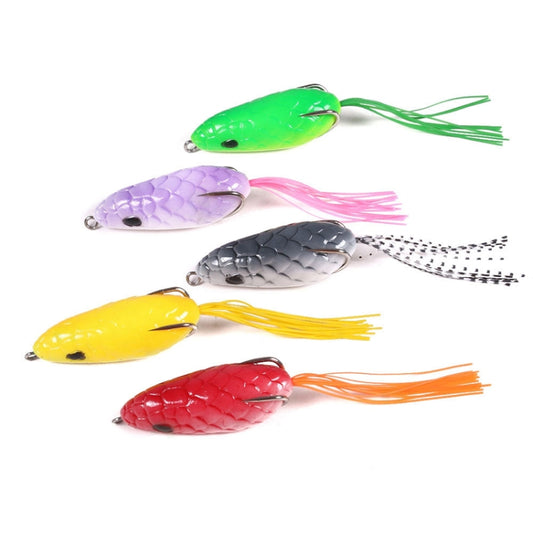 5colors /Set HENGJIA FO035 Lua Snake Skin Thunder Brogue Dummy Bait Blackfish Fishing Bait, Size: 6cm 10g by HENGJIA