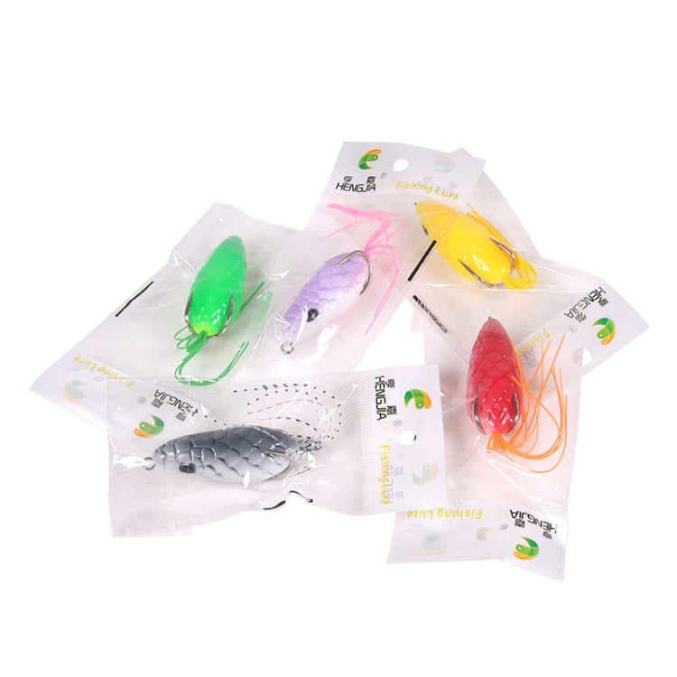 5colors /Set HENGJIA FO035 Lua Snake Skin Thunder Brogue Dummy Bait Blackfish Fishing Bait, Size: 6cm 10g by HENGJIA