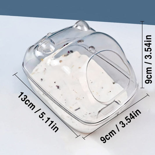 Hamster Bathroom Toilet Dual Purpose Nest Splash-proof Small Animals Golden Bear Bathtub, Specification: Small by bashfashion