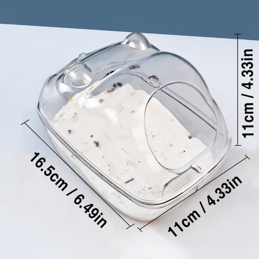 Hamster Bathroom Toilet Dual Purpose Nest Splash-proof Small Animals Golden Bear Bathtub, Specification: Large by bashfashion