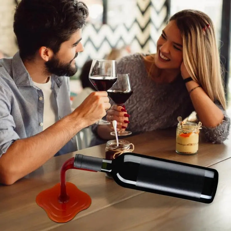 Spilled Wine Bottle Rack Display Cabinet Wine Holder(Black) by bashfashion