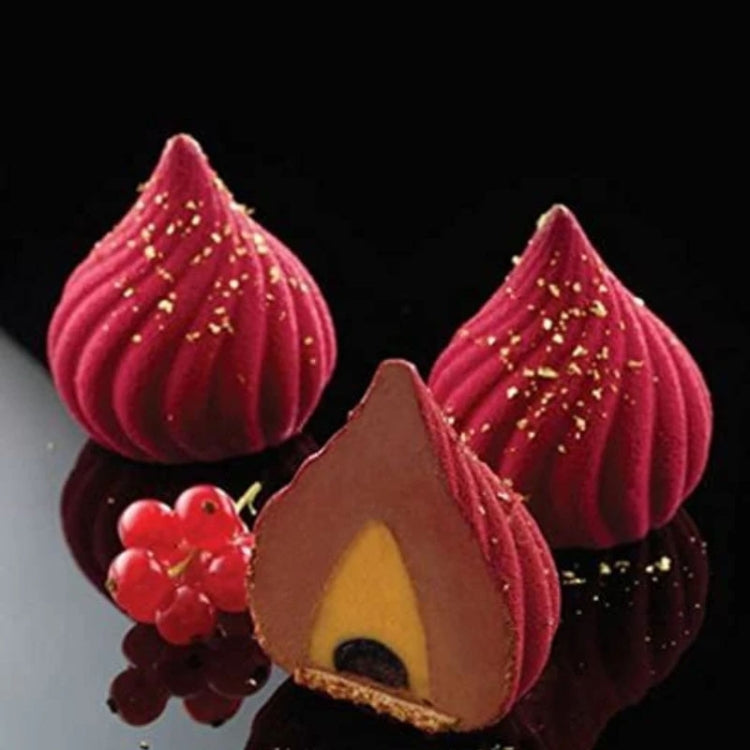 GT-105 Single Swirl Mousse Cake Mold Chocolate Baking French Dessert Onion Shape Silicone Mold by bashfashion