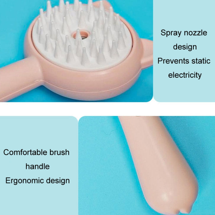 Pet Spray Massage Comb Cats Anti Flying Hair Bathing Brush(Pink) by bashfashion