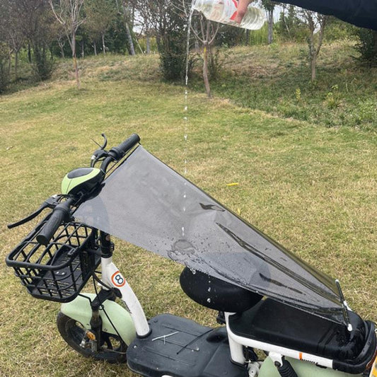 Electric Bike Telescopic Sunshade Rain Shield Motorcycle Rain Cover, Size: 58 x 125cm Black by bashfashion