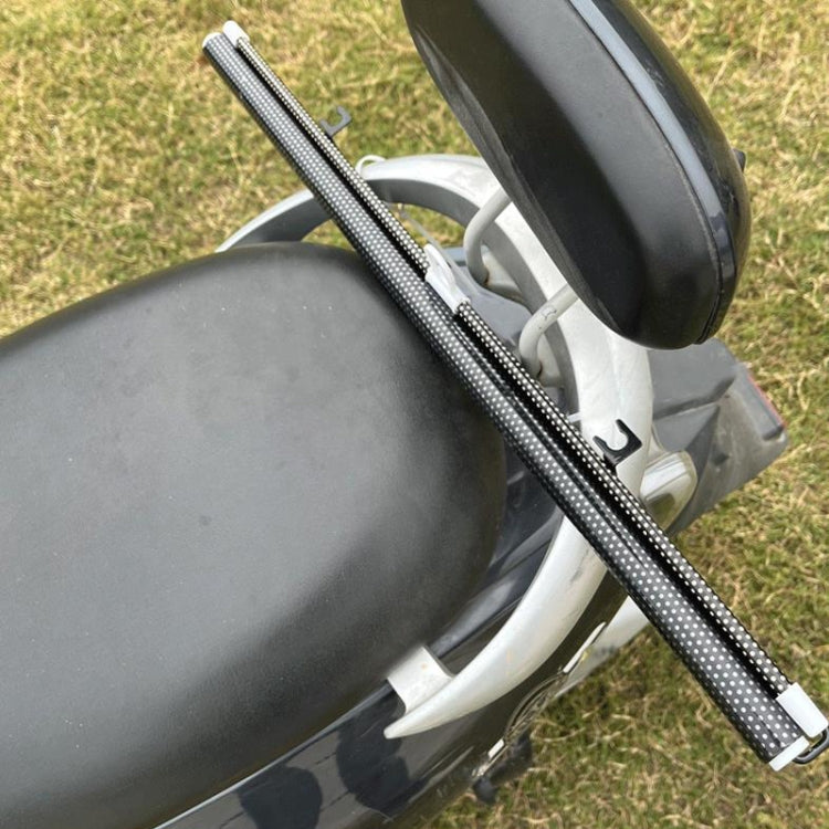 Electric Bike Telescopic Sunshade Rain Shield Motorcycle Rain Cover, Size: 58 x 125cm Black by bashfashion