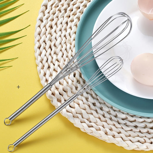 2pcs Household Manual Spring Beater Handheld Stainless Steel Mini Whisk, Size: 8 inch by bashfashion