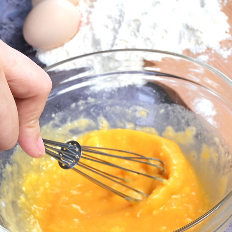 2pcs Household Manual Spring Beater Handheld Stainless Steel Mini Whisk, Size: 7 inch by bashfashion