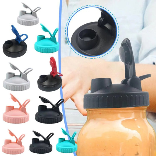 For Mason Jars Wide Mouth Flip Top Lid Airtight Leak Proof Reusable Canning Lids, Size: Diameter 70mm(Random Color) by bashfashion