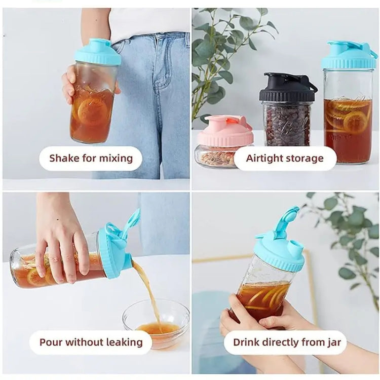 For Mason Jars Wide Mouth Flip Top Lid Airtight Leak Proof Reusable Canning Lids, Size: Diameter 86mm(Random Color) by bashfashion
