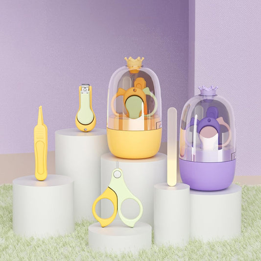 4-In-1 Infant Nails Clippers Newborn Cleaning Care Set(Purple) by bashfashion