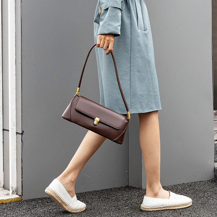 Women Vintage Baguette Armpit Bag Shoulder Handbag(White) by bashfashion