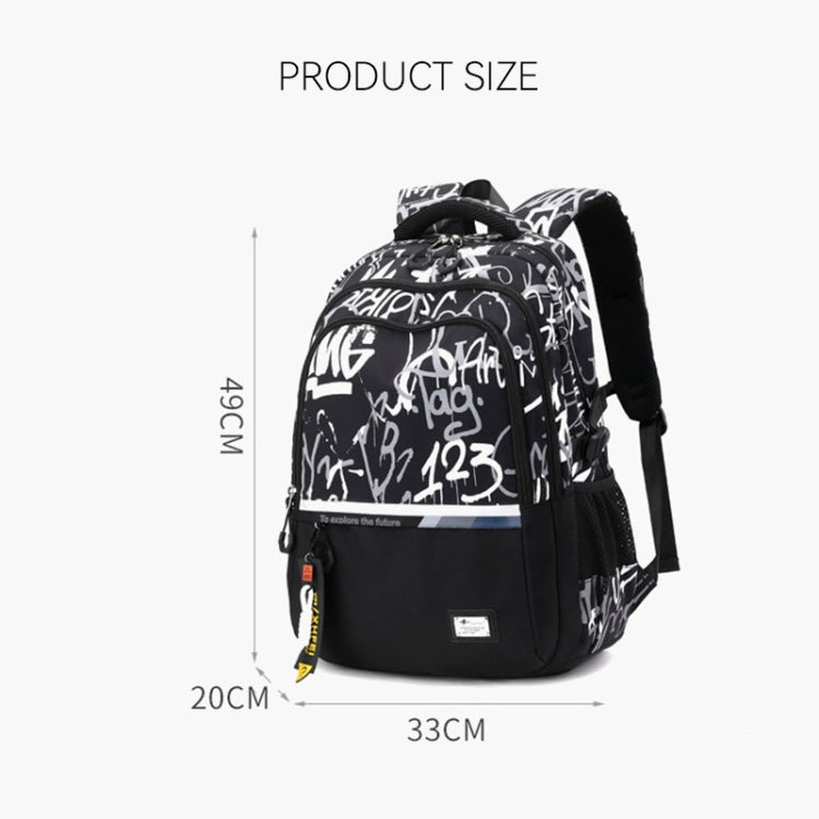 For Teens Boys Travel Laptop Backpack School Bag Casual Book Bag, Style: Graffiti by bashfashion